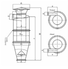 чертеж циклона ЦОЛ в Увате