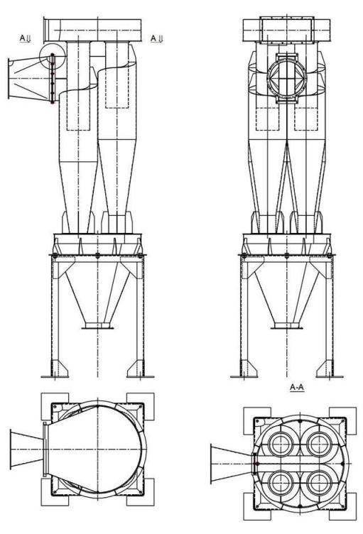 чертеж циклона У21-ББЦ в Увате